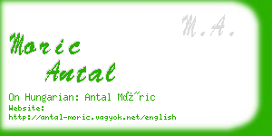 moric antal business card